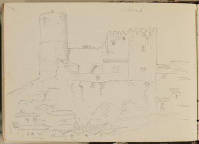 Castle of Salemi, 1842 by Thomas Cole
